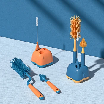 1/2/3 adet Silikon Fırça Şişeler için 360 Derece Rotasyon biberon emziği Temizleme Fırçası Meme Damlalıklı Fırça Seti Bebek Ürün