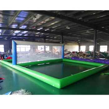 fabrika doğrudan su oyun alanı şişme bouncy voleybol oyunu 0.7 mm PVC örgü kumaş