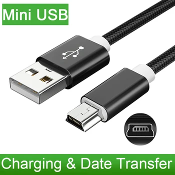 Mini USB şarj kablosu Mini USB USB Hızlı veri şarj aleti Kablosu araba dvr'ı GPS dijital kamera HDD MP3 MP4 Çalar Mini USB kablosu
