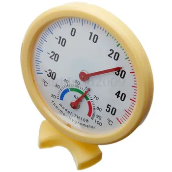 2 İN 1 Hygrothermograph-35~55C Mini Kapalı Analog Sıcaklık Nem Ölçer Termometre Higrometre Ev Ofis Mutfak İçin