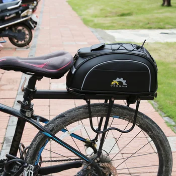 MTB Bisiklet Yansıtıcı Arka Kuyruk Raf Pannier Karbon Fiber Su Geçirmez Bisiklet Çantaları Taşınabilir Toz Geçirmez Bisiklet Aksesuarları