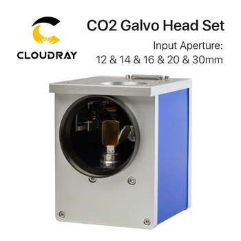 Cloudray CO2 Lazer Tarama Galvo Kafa 10.6 um Giriş Diyafram 12mm 14mm 16mm 20mm 30mm Galvanometre Tarayıcı ile Güç Kaynağı