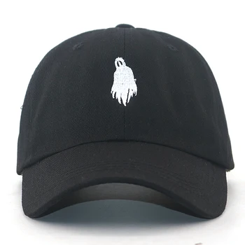 yeni Cadılar Bayramı hediye nakış hayalet baba şapka pamuk ayarlanabilir saf siyah moda beyzbol şapkası hip hop snapback şapka panama