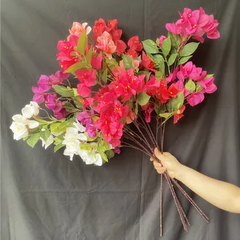 Bir İpek Begonvil Glabra Kaynaklanıyor Yapay Plastik Begonvil Speetabilis Çiçek Ağaç Dalları Düğün Centerpieces için