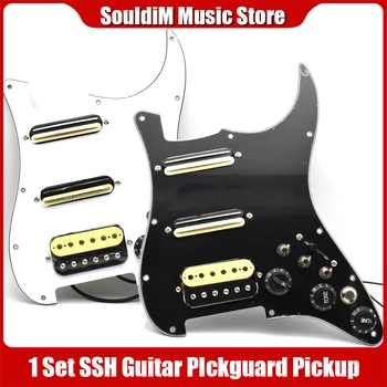 SSH Elektro Gitar Pickguard Pickup Singlecut Kablo Yüklü Kablolu Çift Bobin Gitar Seçim Guard Scratchplate Meclisi