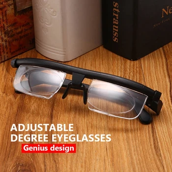 IENJOY Odak Ayarlanabilir Erkek Kadın okuma gözlüğü Miyopi Gözlük-6D için +3D Diyoptriden Büyüteç Gözlük Değişken Gücü