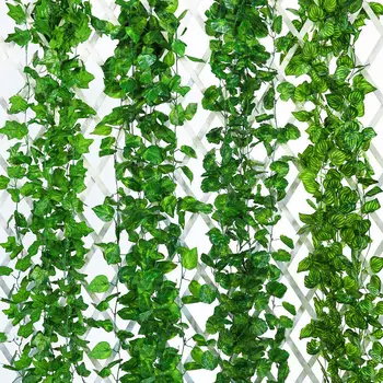 1 adet Yapay Dekorasyon Canlı Asma Rattan Yaprak Vajina Çim Bitkileri Üzüm Yaprakları Ev bahçe Partisi Dekorasyonu