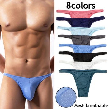 Seksi Erkek Külot Iç Çamaşırı Düşük Bel Bikini Külot Ultra-İnce See-Through Dikişsiz Külot Homme Adam Nefes Boxershorts