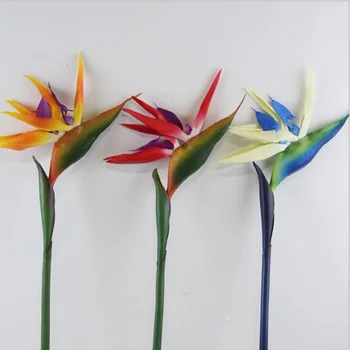 1 Adet Tek Kök Strelitzia Reginae Aiton Simülasyon PE Skybird Bitki Düğün Ev Dekoratif yapay çiçekler