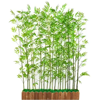 50 adet Simüle Bambu Yaprakları Bambu Dalları Sahte Dalları Ev Dekorasyonu Süsleme Ev Ofis Restoran için