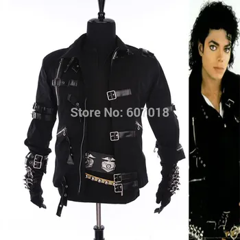 Nadir MJ Michael Jackson Siyah Pamuk Elastik Ince KÖTÜ Ceket Kostüm Giyim Adam Tapıyorum Yıldız