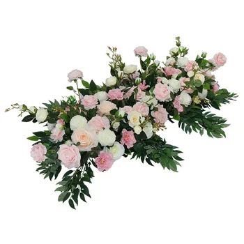 Özel kemer yapay çiçek genişletilmiş high-end yeşil yaprak çekme çiçek sıra düzenleme bitkiler duvar parti düğün dekor zemin
