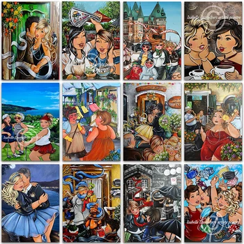 5D DİY Elmas Boyama Karikatür Şişman Bayanlar kız Prenses Tam Kare ve Yuvarlak Elmas mozaik nakış Çapraz dikiş Sanat ev dekor