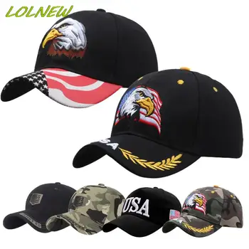 Işlemeli ABD Bayrağı Kartal Taktik Kap Erkek Ordu beyzbol şapkası Marka Gorras Ayarlanabilir Kemik Snapback Şapka 