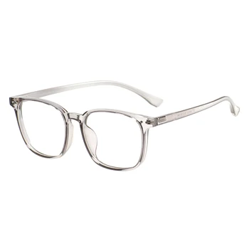 Erkekler ve Kadınlar Moda Hafif Kare Gözlük TR90 Tam Jant Şeffaf Reçete Gözlük Çerçevesi Optik Lensler İçin