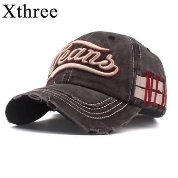 Xthree 2021 Yeni Bahar Yaz Unisex Beyzbol Kapaklar Erkekler İçin Mektup Kap Retro Rahat Pamuk Casquette Streetwear Snapback Şapka Kemik