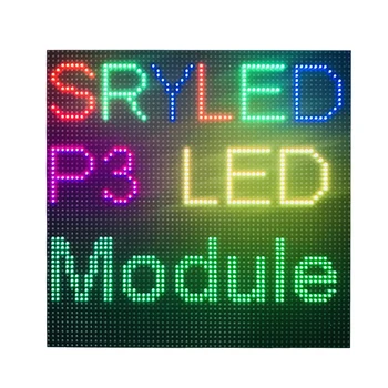 Kapalı P3 Led Ekran Modülü Paneli RGB Tam Renkli 64x64 nokta Led Matris Dijital Saat 1/32 Tarama