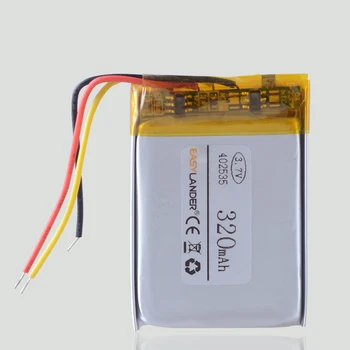 3-Wire 402535 3.7 V 350mAh 422436 Lityum Polimer Şarj Edilebilir Lipo li-ion pil İçin GPS MP3 Temizleyici akıllı saat Gece Lambası