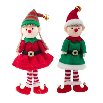Yılbaşı 2022 Noel Elf Bebek Süsler Xmas Ağaç Kolye Navidad Asılı 2021 Santa Çocuklar Hediye Noel Ev Dekorasyon