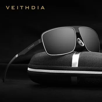 VEITHDIA Güneş Gözlüğü Spor Alüminyum Açık Sürüş Polarize UV400 erkek Kare Vintage güneş gözlüğü Erkek Gözlük Erkekler Için 2492
