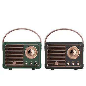 Retro bluetooth hoparlör Vintage FM Radyo Kablosuz Retro Hoparlör İle Eski Moda Klasik Tarzı Güçlü Bas Geliştirme