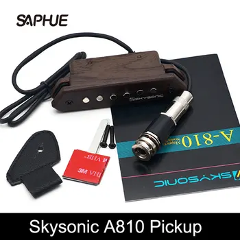 Skysonic Pasif Akustik Gitar Ses deliği Pikap Humbucker A-810 Net Ses Ton ve Ses Kontrolü ile Doğal ahşap kaplama