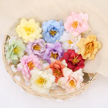 10 Adet 5.5 cm yapay çiçek Kafa İpek Gül Orkide Düğün Dekorasyon Parti İçin DIY Çelenk Hediye Scrapbooking Craft Sahte Çiçek