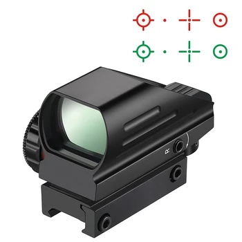 Gerçek Fiber Optik Red Dot Reticle Taktik Optik Kapsam kırmızı nokta görüşü Airgun Kapsam Avcılık Çekim 20mm Ray Dağı AK Açık