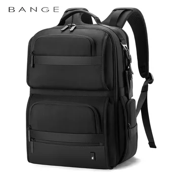 BANGE Oxford Erkekler 15.6 inç Laptop Sırt Çantaları Okul Moda Seyahat Sırt Çantası Sırt Çantası Erkek Sırt Çantaları Laptop İçin Büyük Kapasiteli