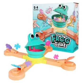 Komik Besleme Kurbağalar Yemek Bisküvi Çocuk Manuel Eğitici Oyuncaklar Elektrikli Oyuncaklar Aile Parti Oyunu Kurulu Oyunu jogos educativos