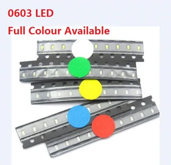 5 renkler * 20 adet=100 adet 0603 0805 1206 3528 (1210) 5050 LED Kiti Çeşitler SMD LED Diyot Kiti Kırmızı Sarı Mavi Yeşil Beyaz