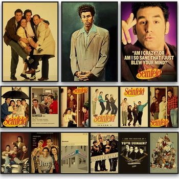 90s Vintage Seinfeld Poster Steen Moda Kız Resim Kağıdı Oturma Sanat Cafe Ve Yatak Odası Boyama 2021 Gelenler Chambre Posterler